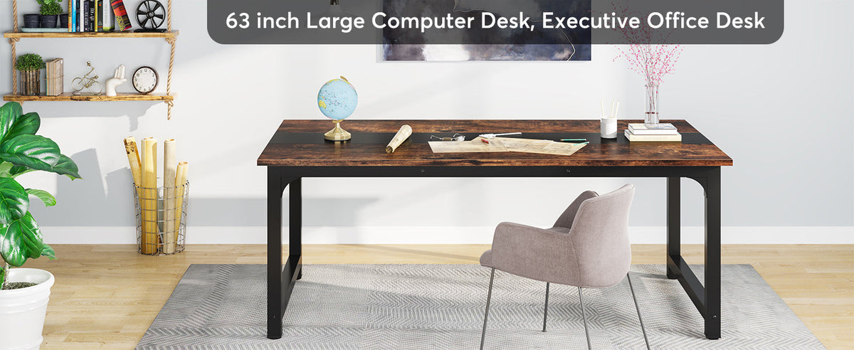 63" Large Modern Computer Desk for Home Office