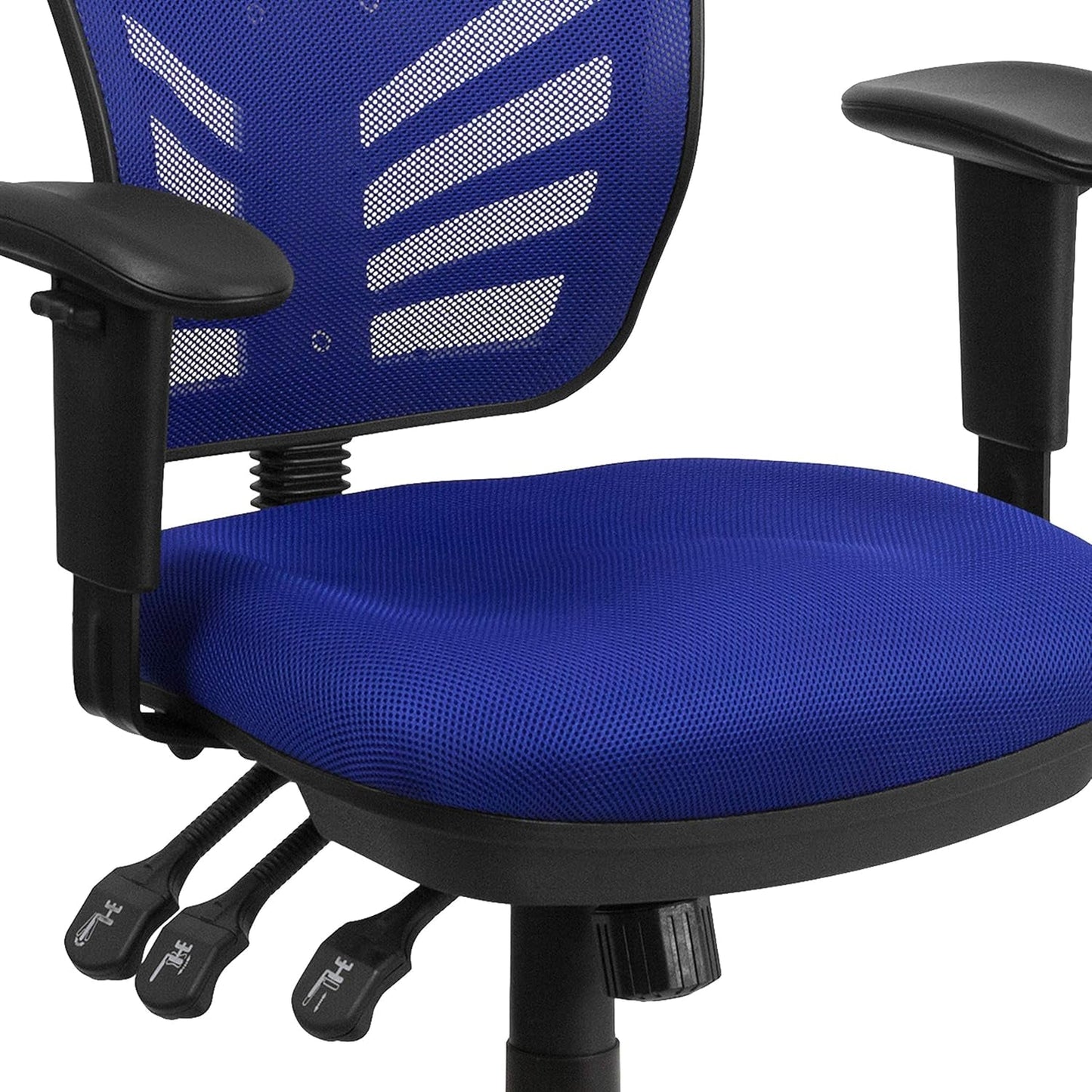 Ergonomic Mesh Office Chair Blue With Adjustable Lumbar