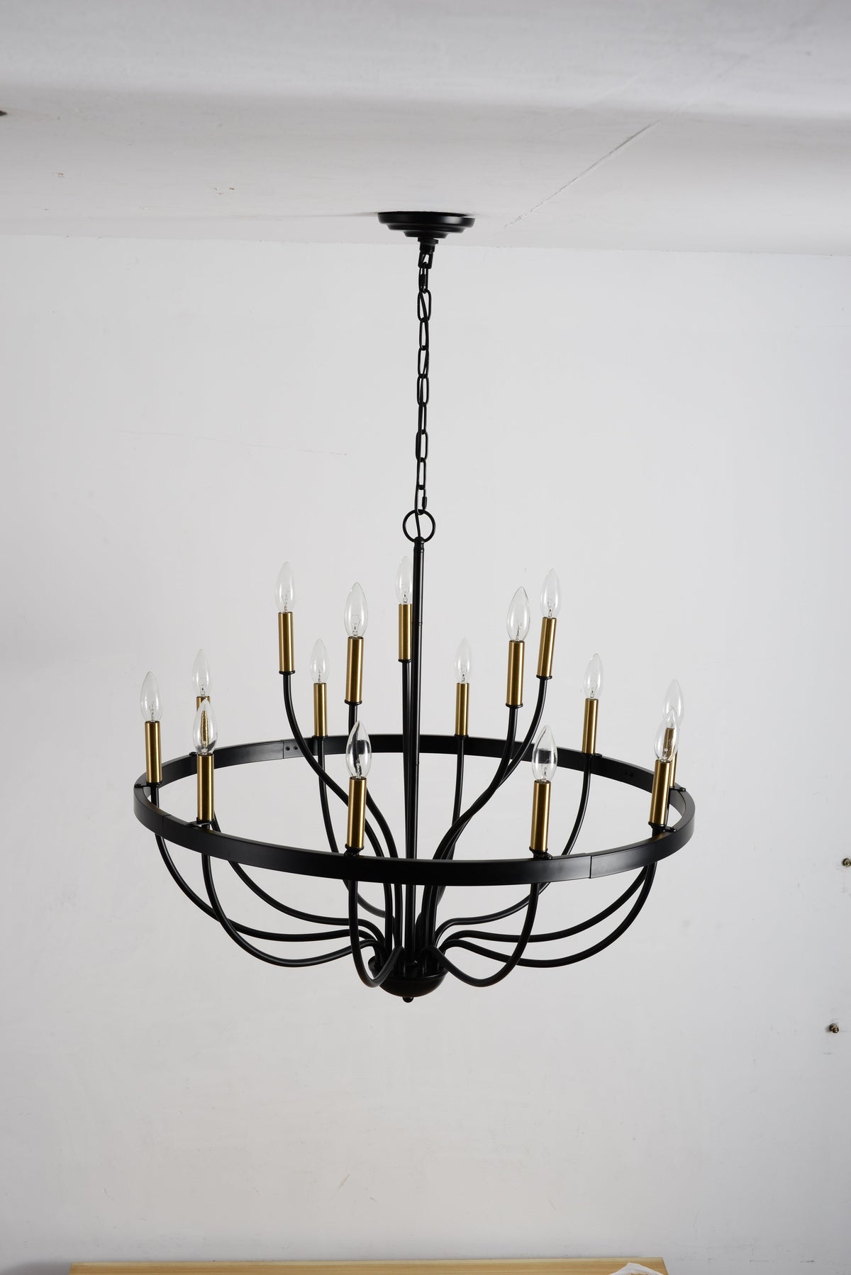 18-Light Chandelier Industrial Iron Candle Chandelier