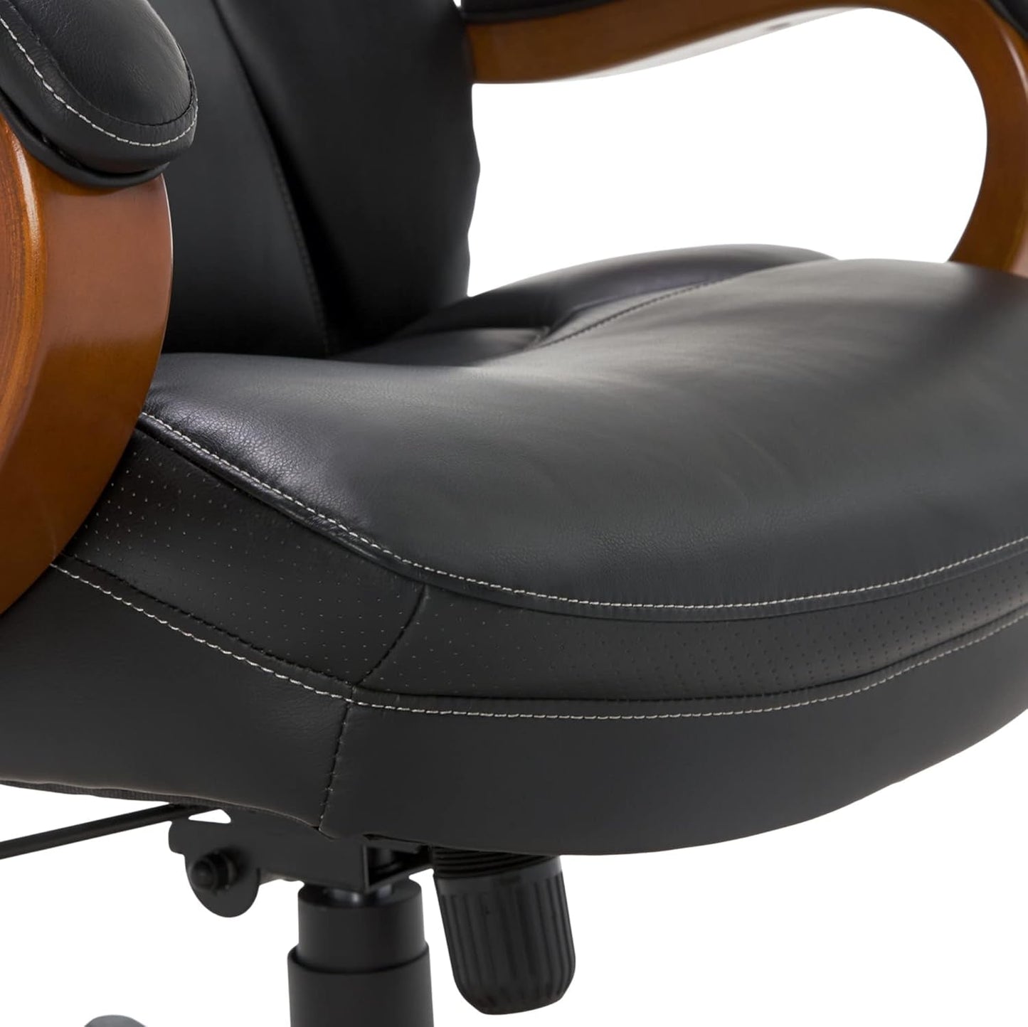 Big And Tall Executive Office Chair With Wood Accents