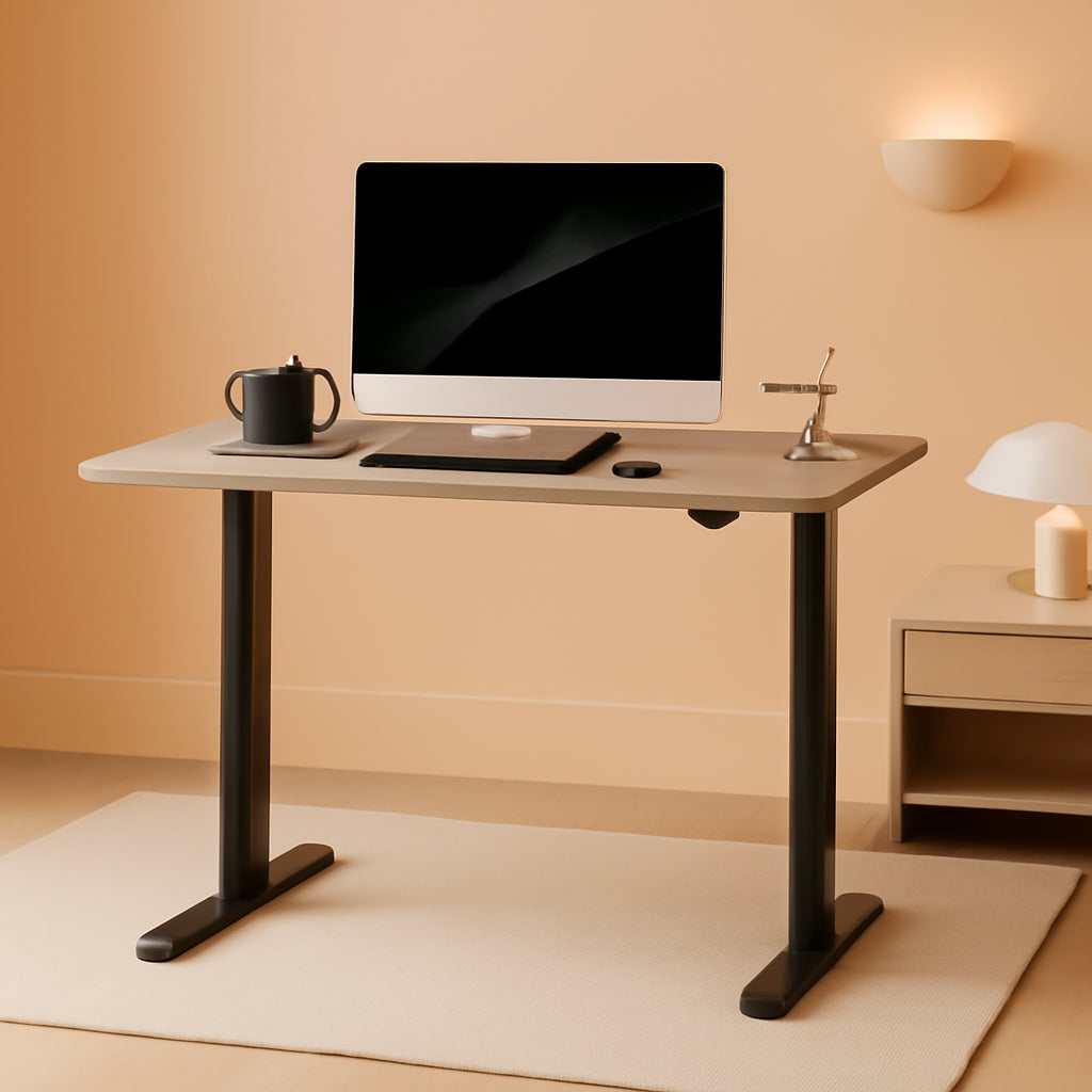 60 Inch Gray Electric Height Adjustable Standing Desk