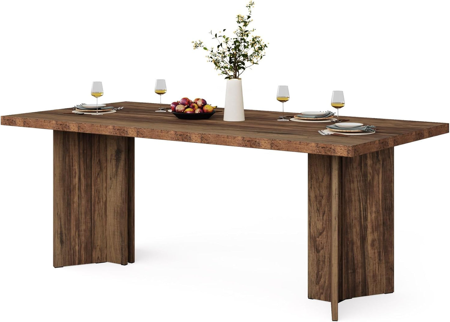 63” Farmhouse Dining Table for 4–6 People