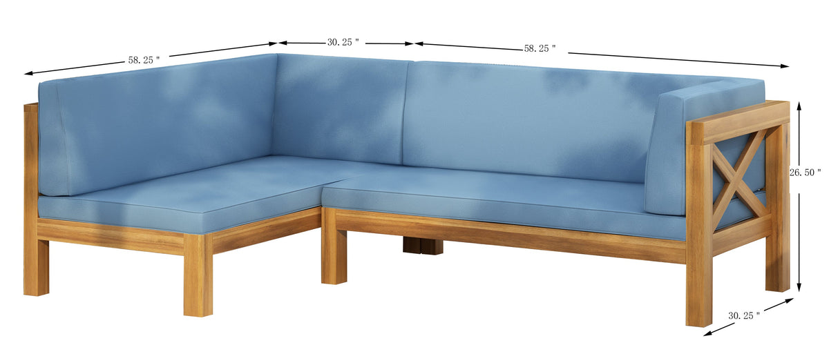 Brava X-Back Right Corner Bench Set of 2