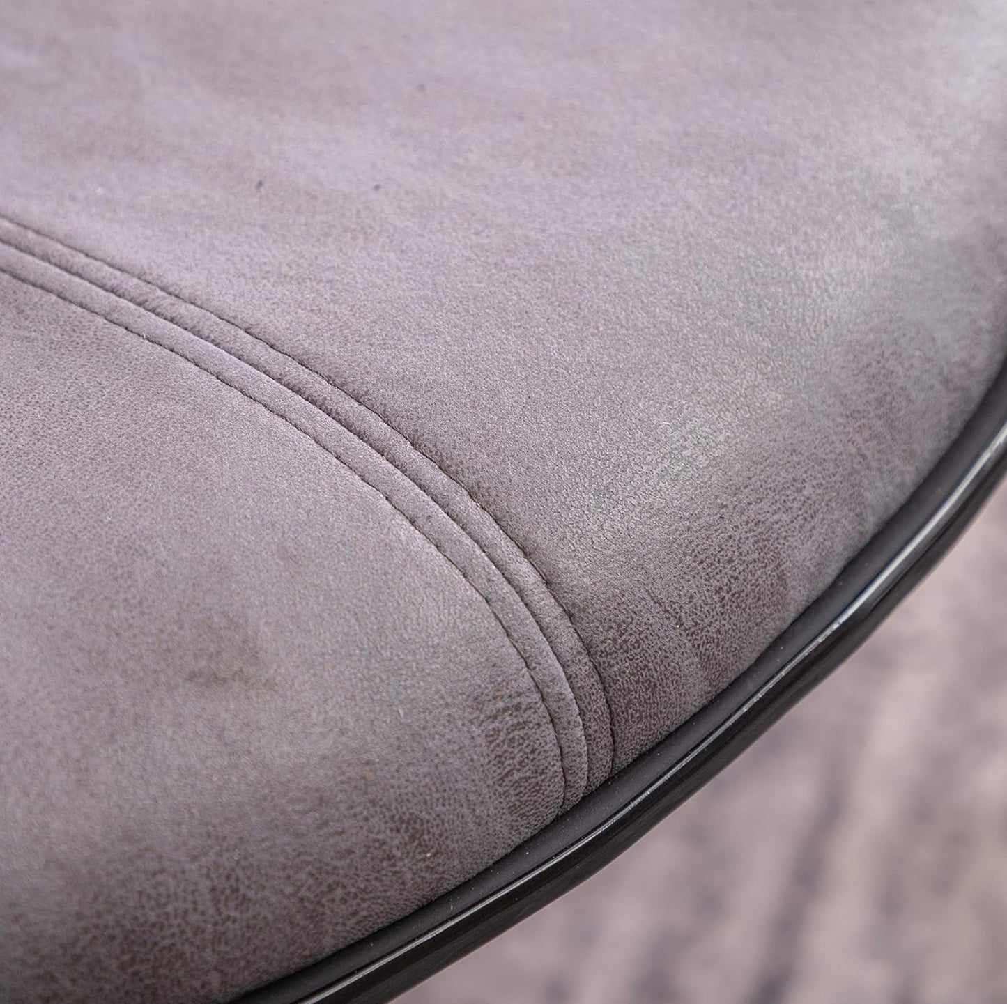 Weathered Gray Upholstery Adjustable Swivel Barstools Set