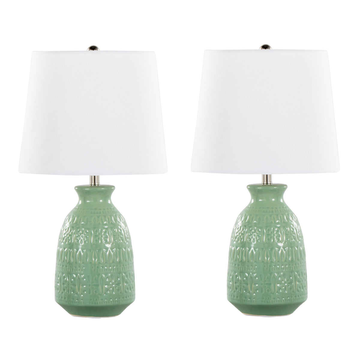 Claudia 20" Contemporary Ceramic Accent Lamp