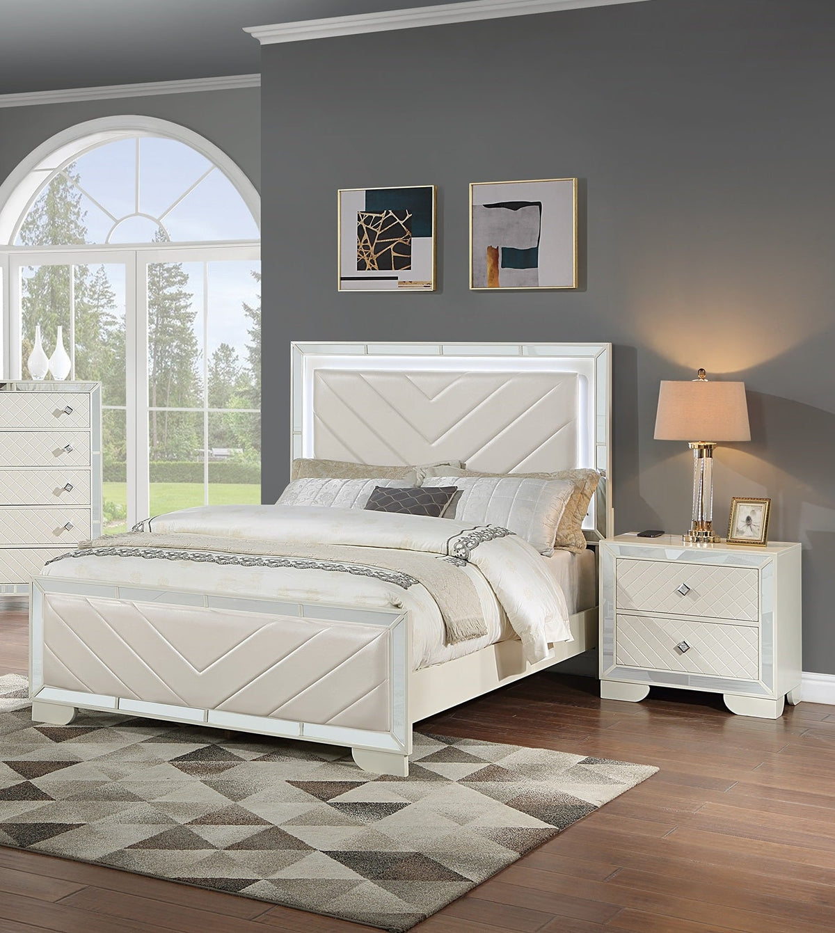 Majestic King Size Bed with Nightstands - 3pc Set