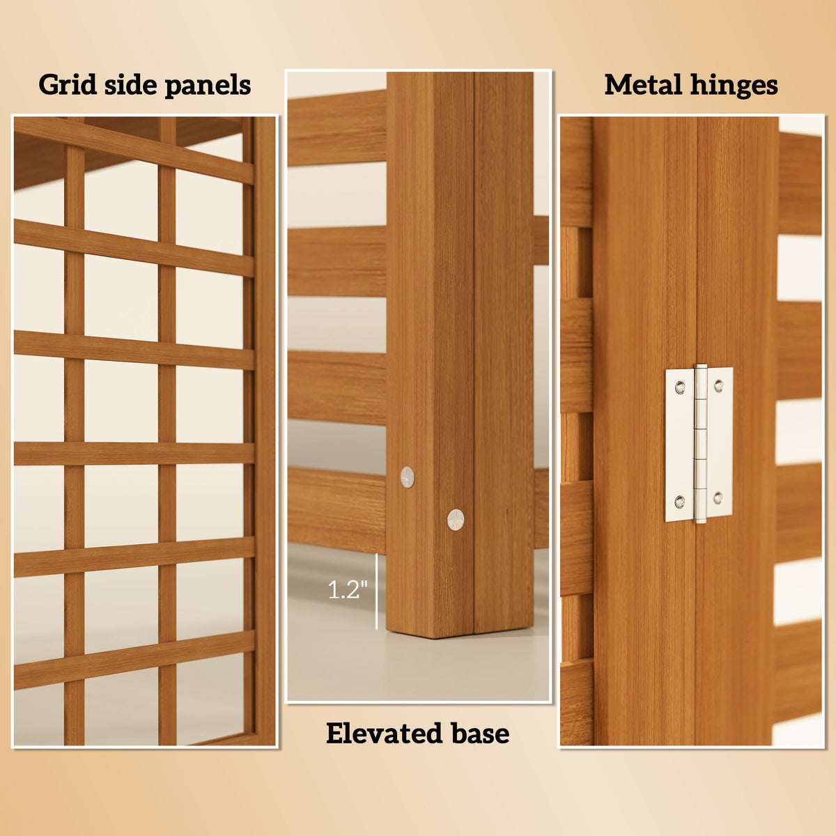 Outsunny Wood Air Conditioner Fence