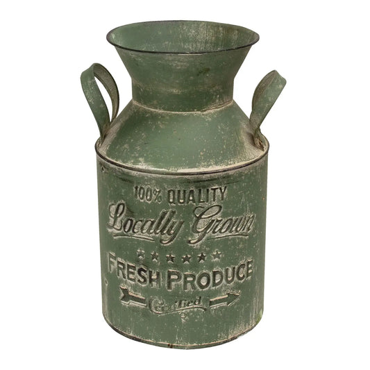 Locally Grown Green Milk Can