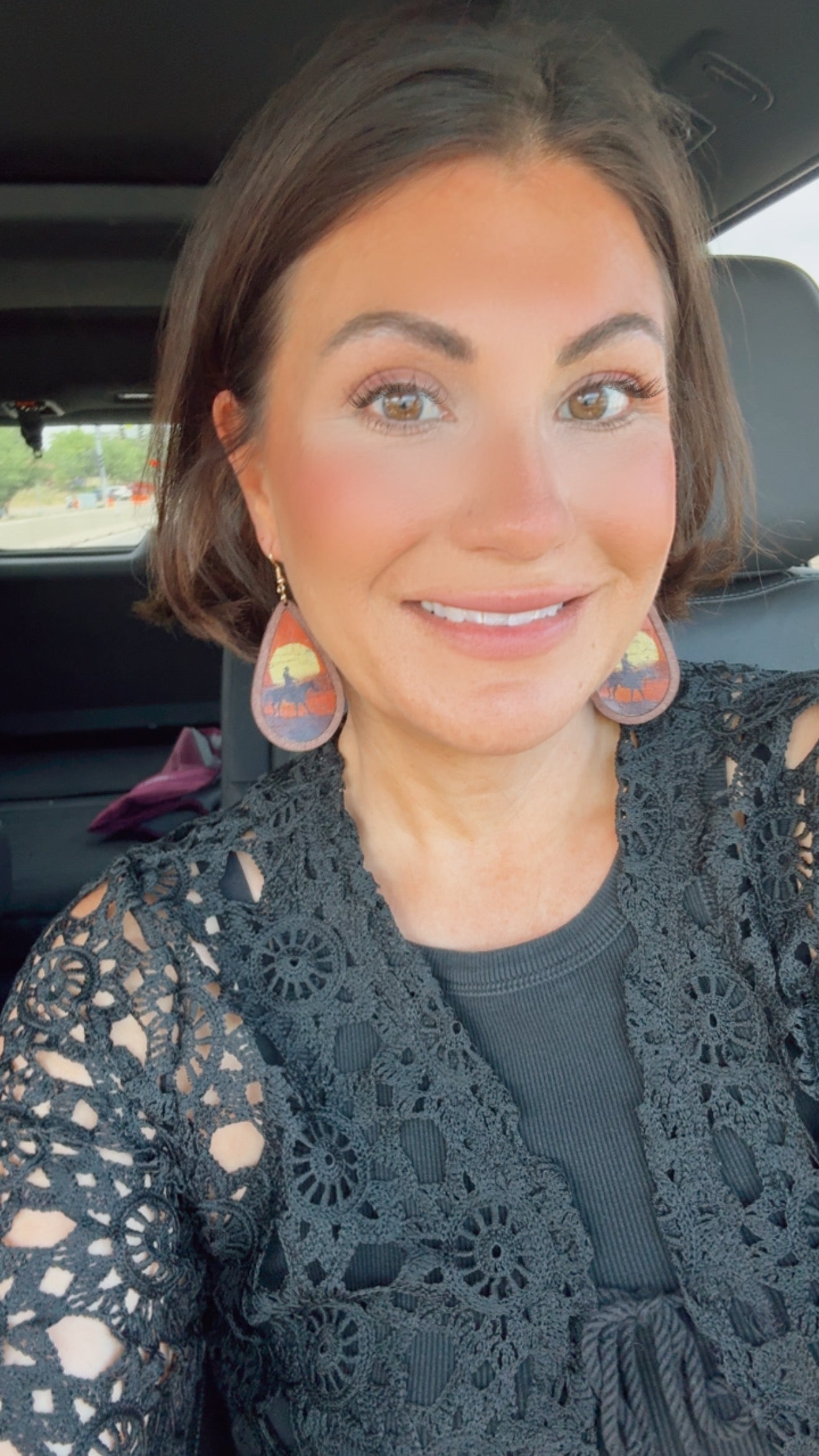 Beautiful Cowboy Sunset Earrings
