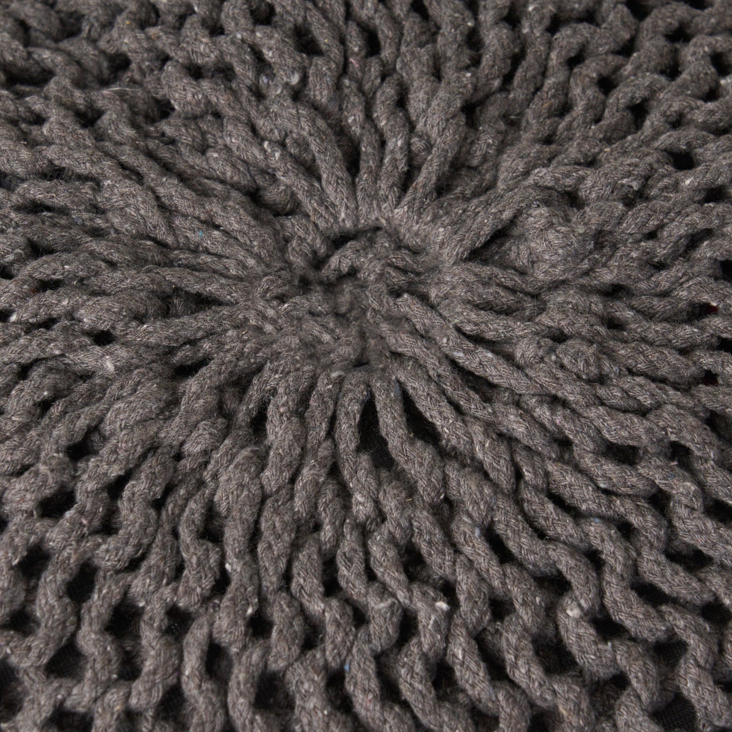 Hazel Knitted PET Yarn 20 x 20 Round Pouf