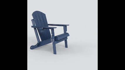 HDPE Folding Adirondack Chair with Dual Cup Holder