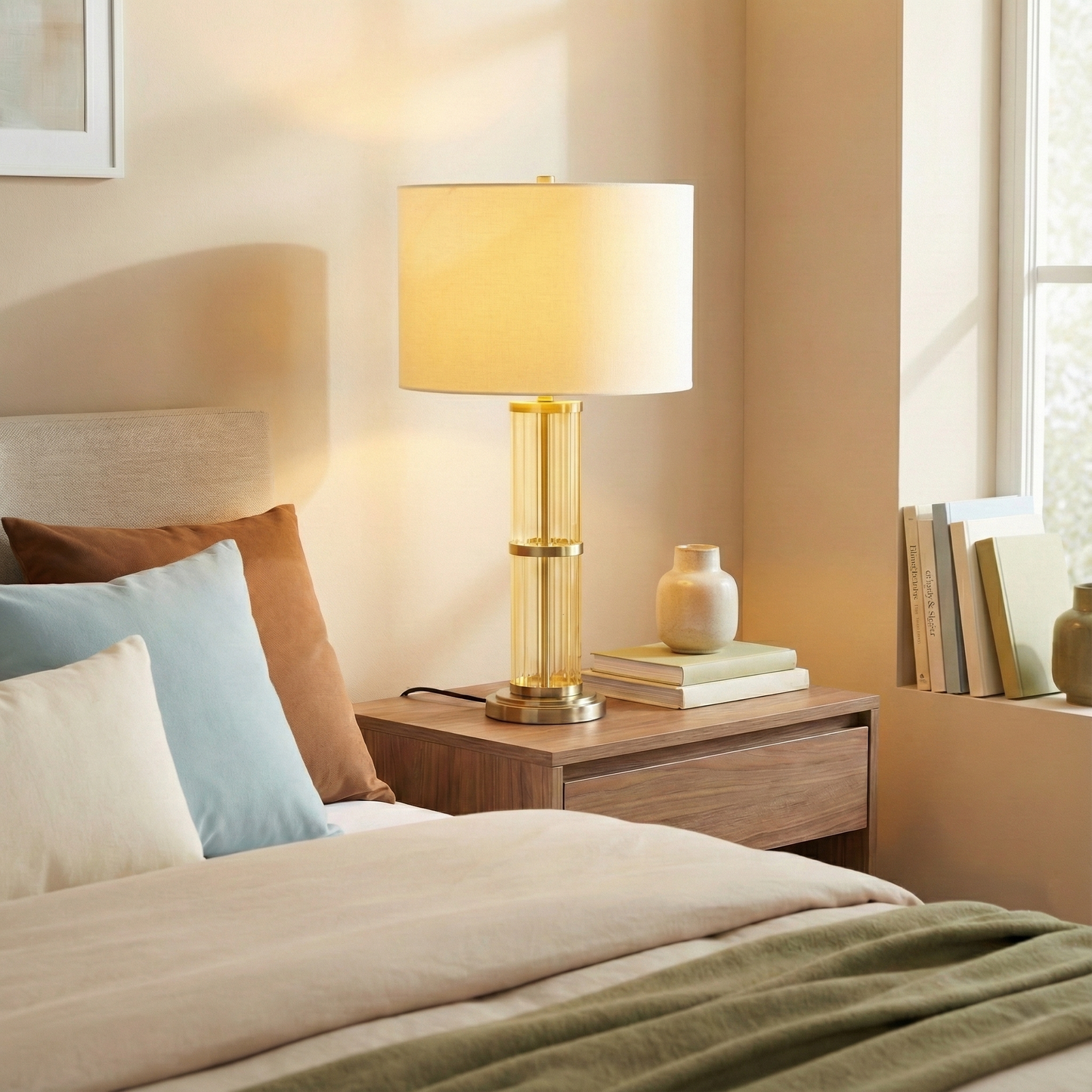 Echo Brushed Nickel Table Lamp