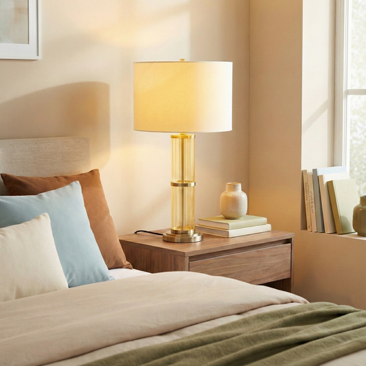Echo Brushed Nickel Table Lamp