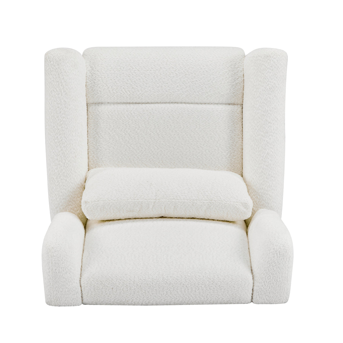 Power Recliner Chair Swivel, Boucle Upholstered