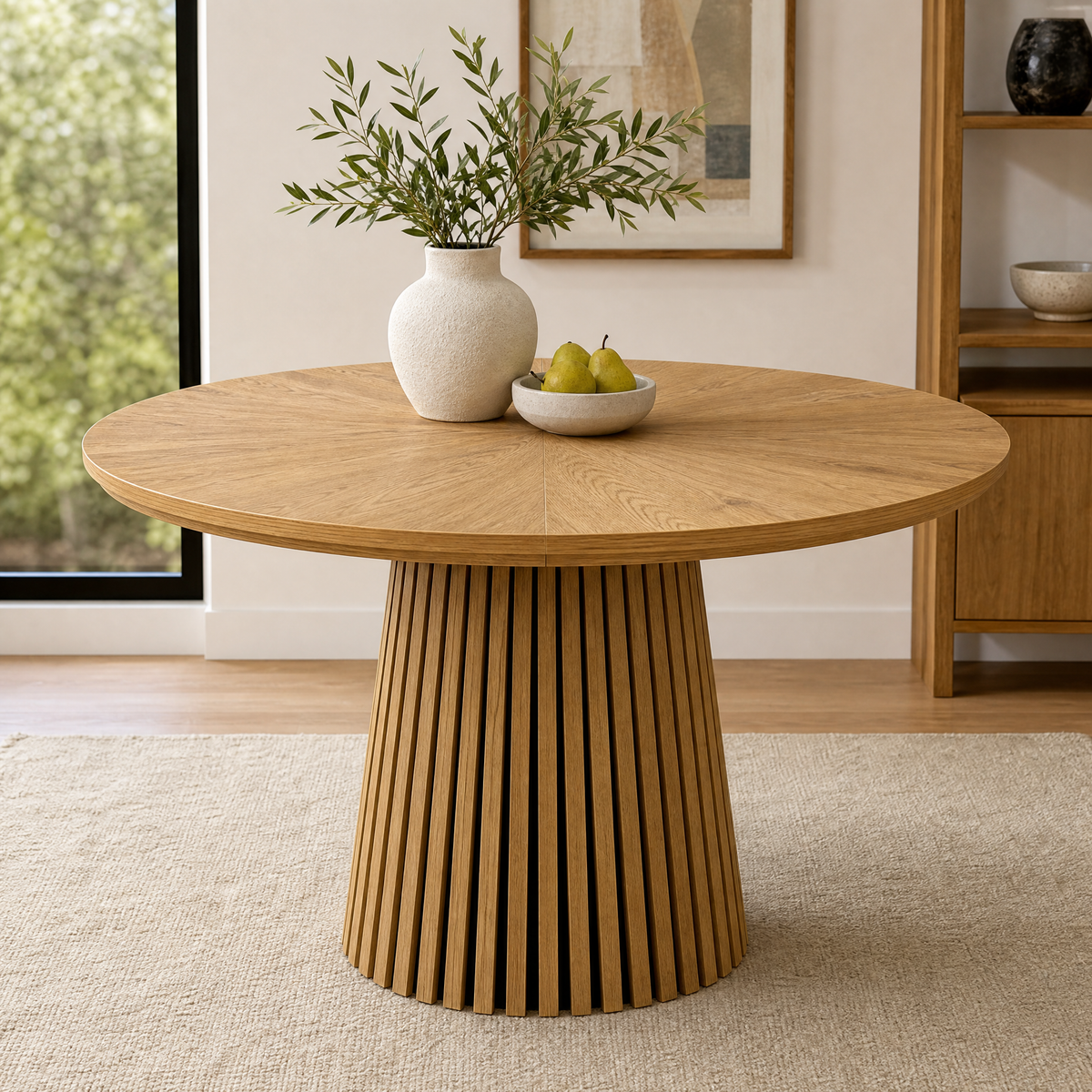 47.24" Oval Wooden Dining Table