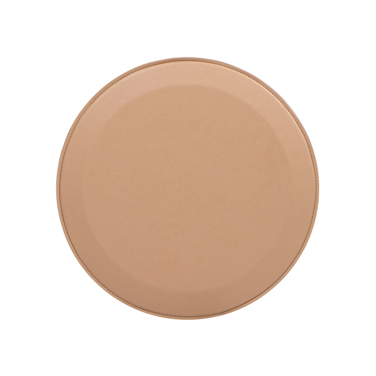 Mode 18" Leatherette Round C-Shaped Sofa Side Table