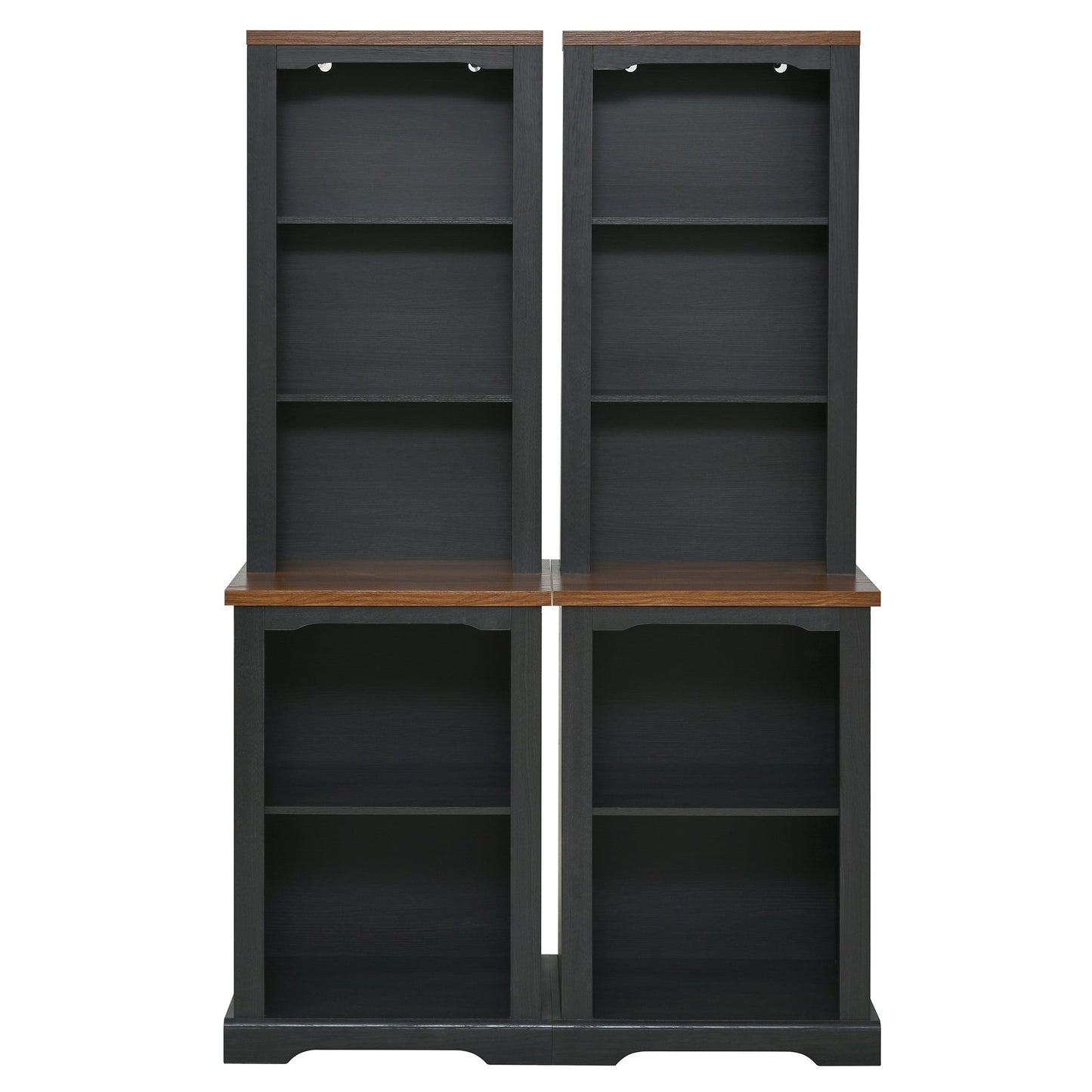On-Trend Two-Piece Elegant Freestanding Tall Cabinet