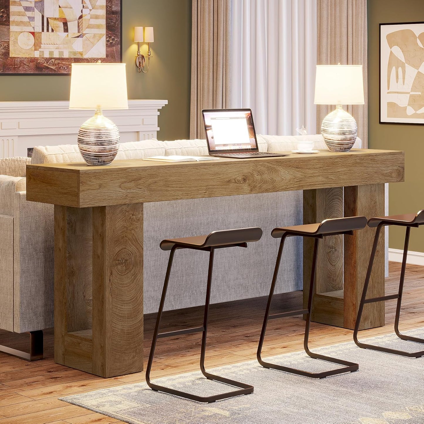 63" Farmhouse Console Table