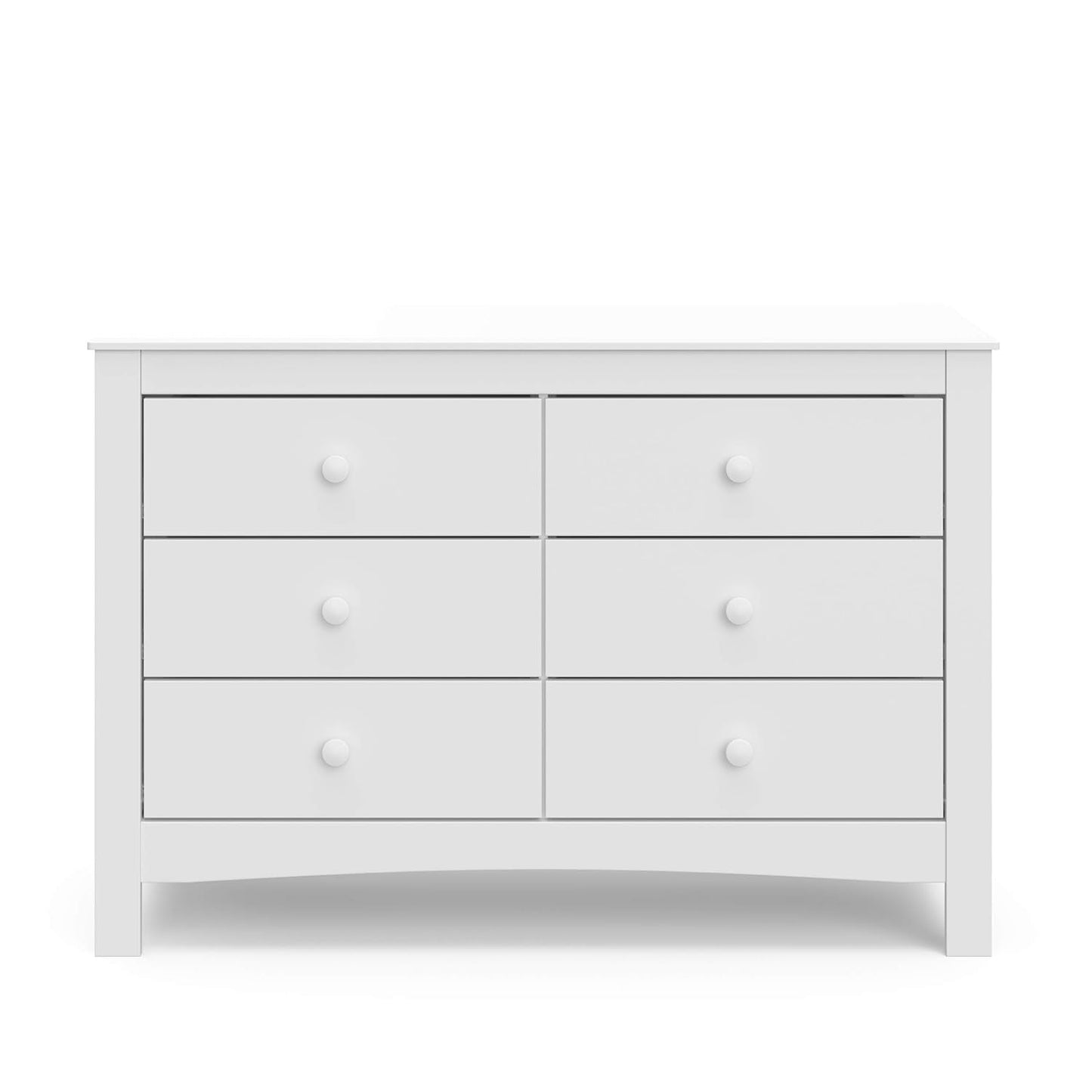 Noah White Six Drawer Dresser GREENGUARD Gold Certified