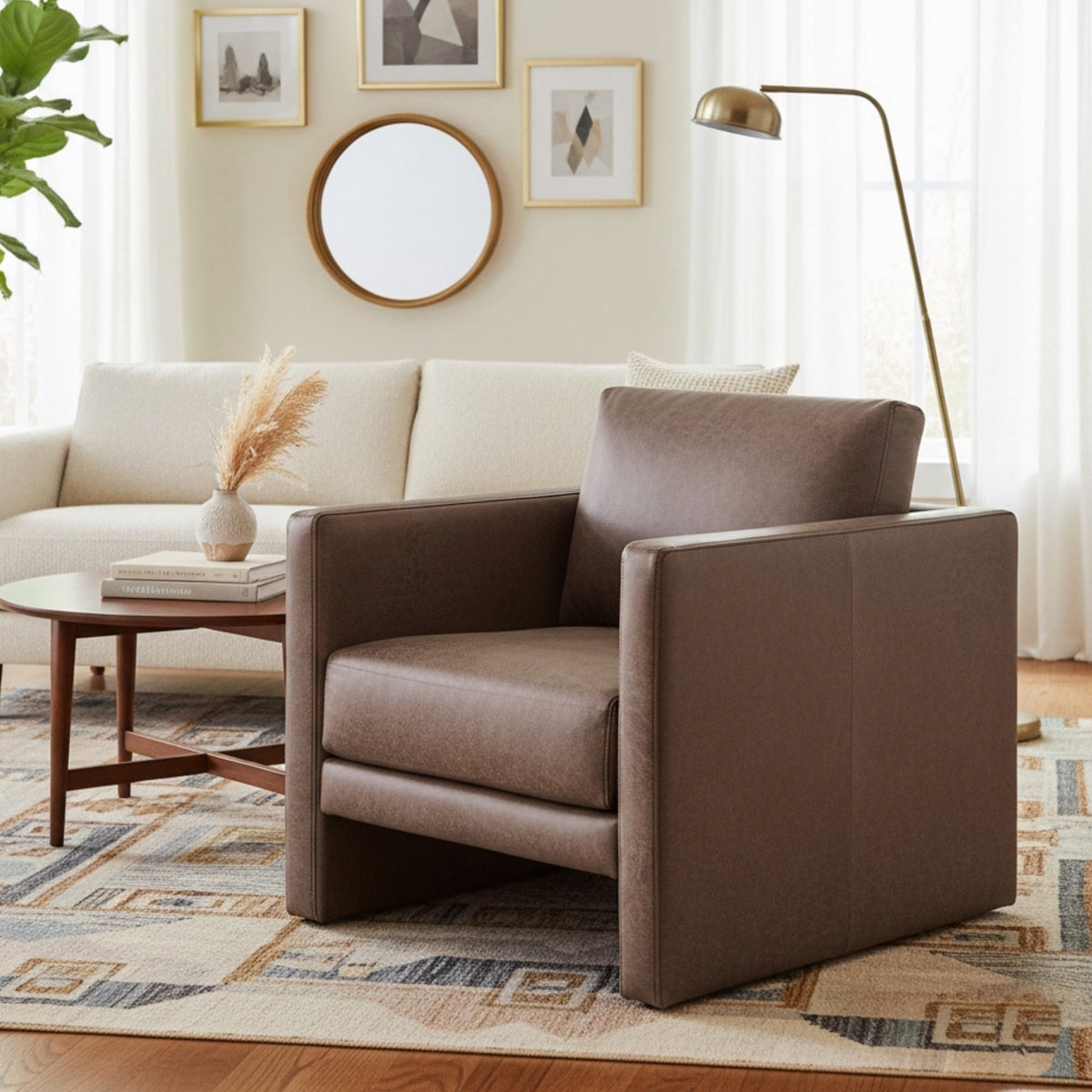 Tulo Faux Leather Club Chair