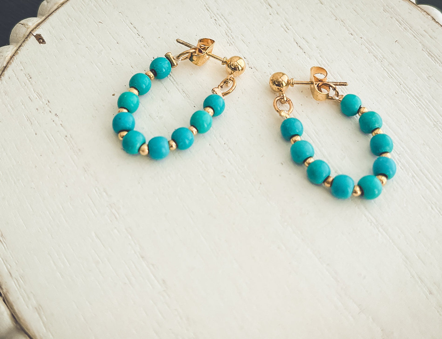 Beautiful Turquoise Hoops
