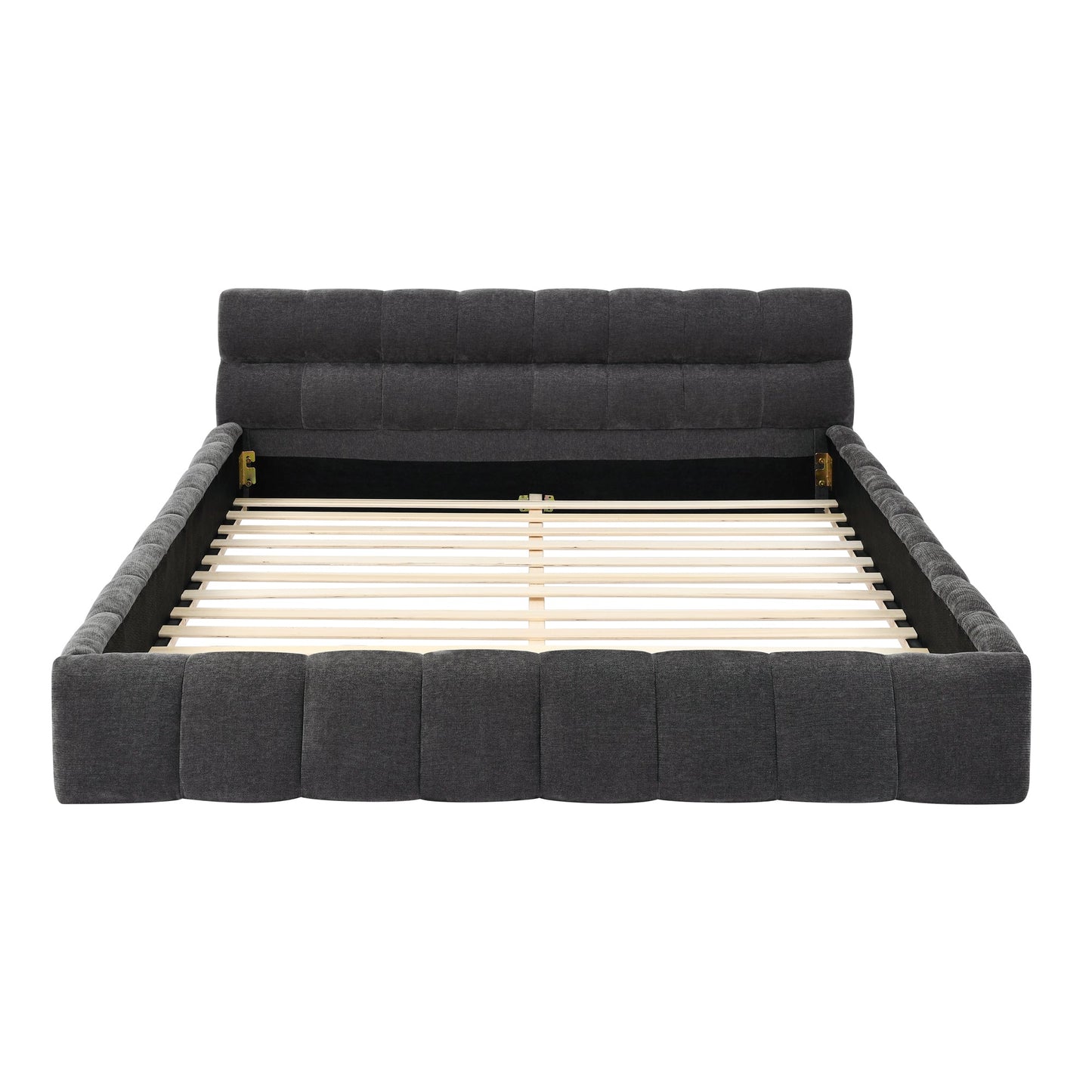Queen Size Upholstered Bed Frame with Thick Fabric