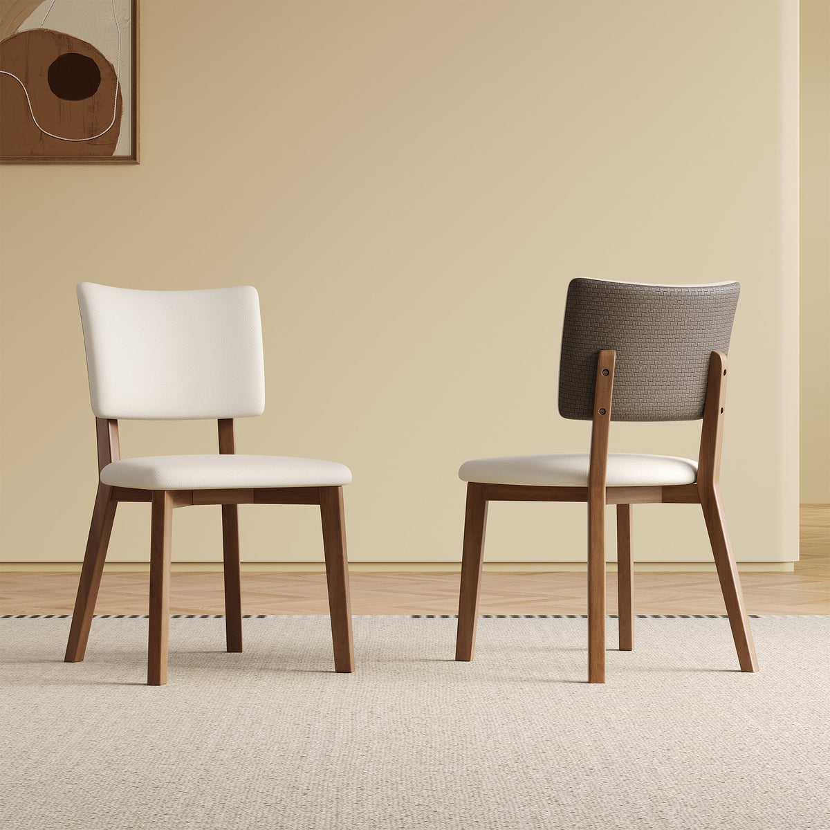 Solid Wood Dining Chair Set of 2 Pieces