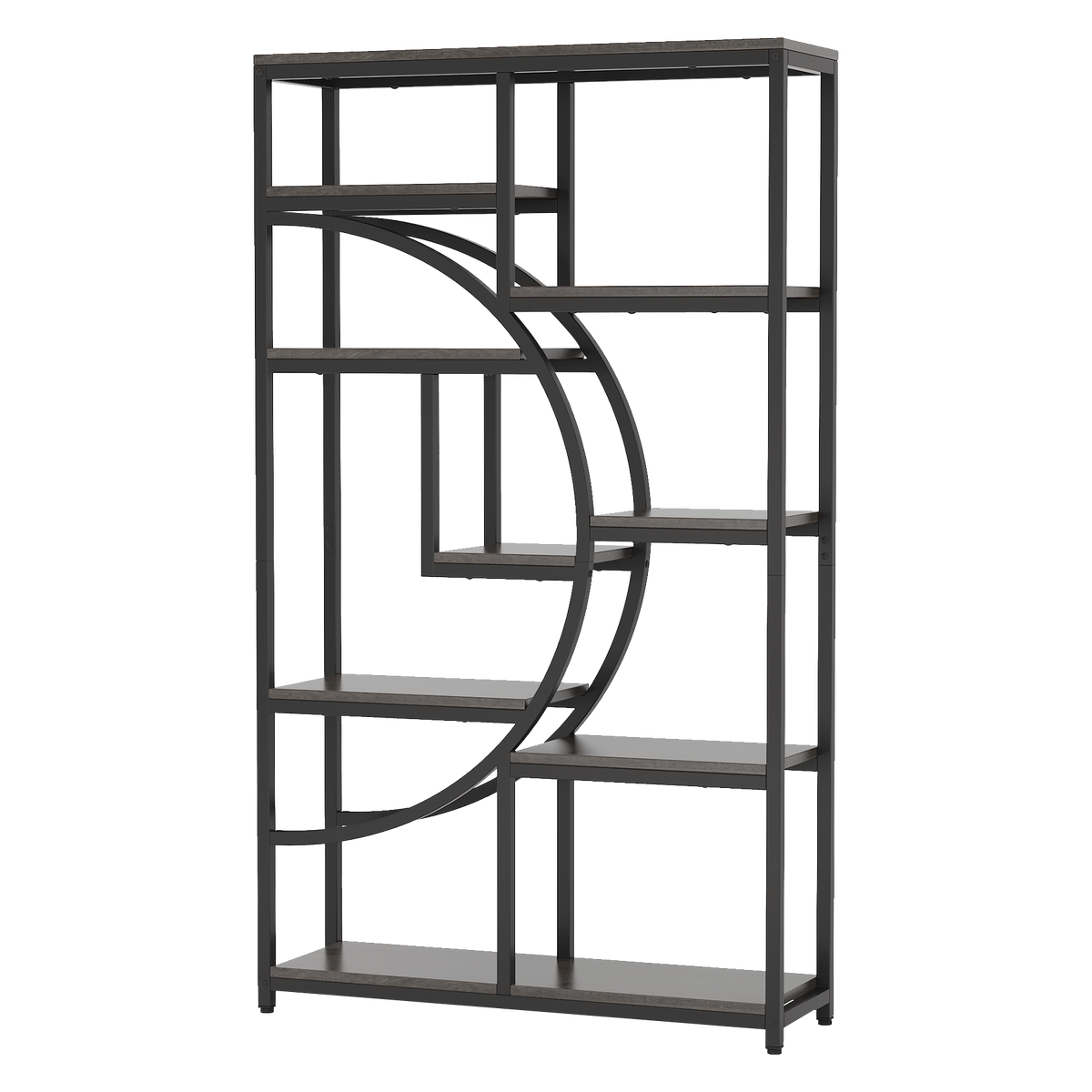 68.89" Height Industrial 5-Tier Rustic Brown Etagere