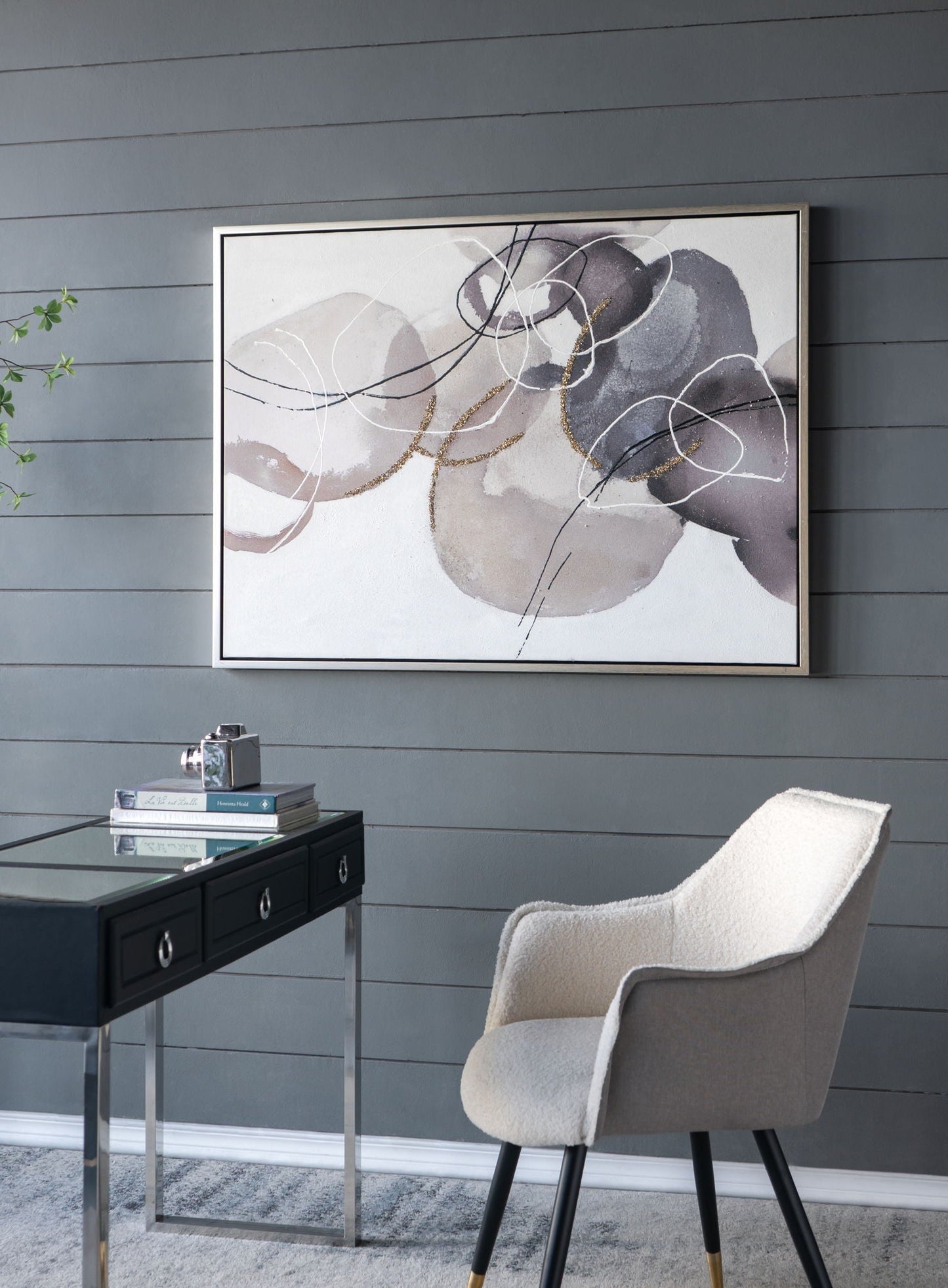 Large Modern Oil Painting Hand Painted Abstract Watercolor Texture - Multicolor