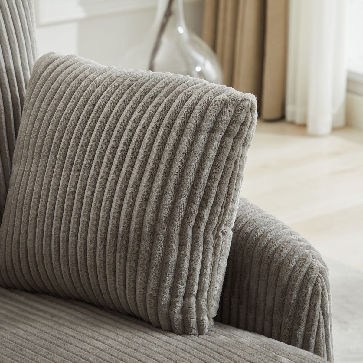 40.55"W Swivel Accent Chair with 2 Throw Pillows