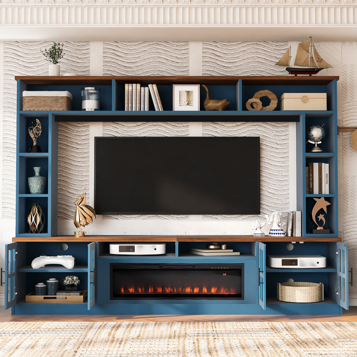 U-Can 95.5" Wall Unit Entertainment Center
