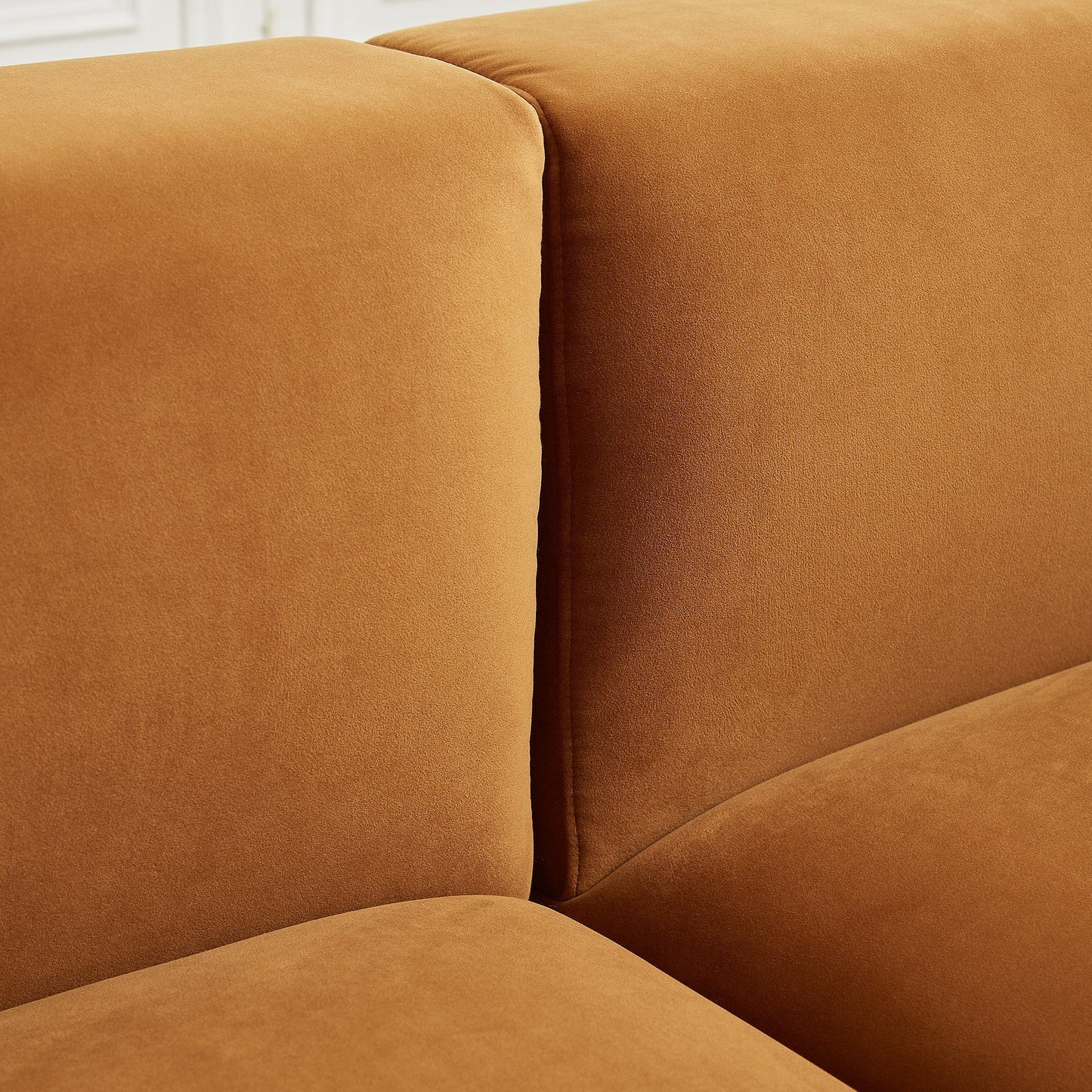 Orby Velvet Sectional Sofa - Left Facing