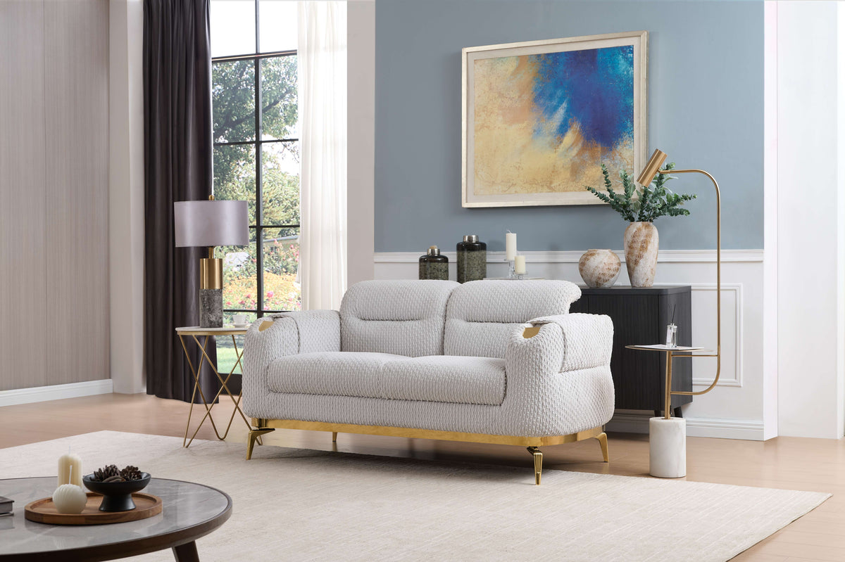 Zoe Modern Style 2PC Living Room Set (Sofa + Loveseat)