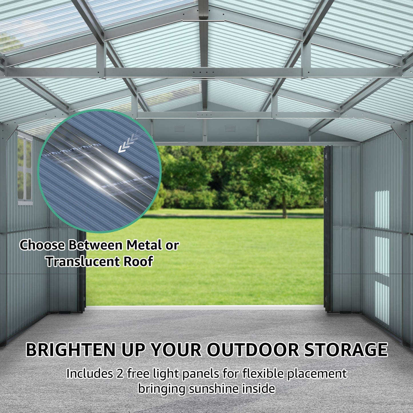 Upgraded 13x20FT Outdoor Storage Shed
