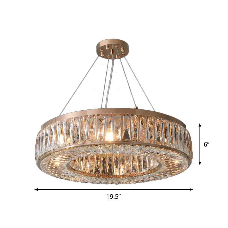 Harmony: Modern Gold Chandelier with Cascading Crystals