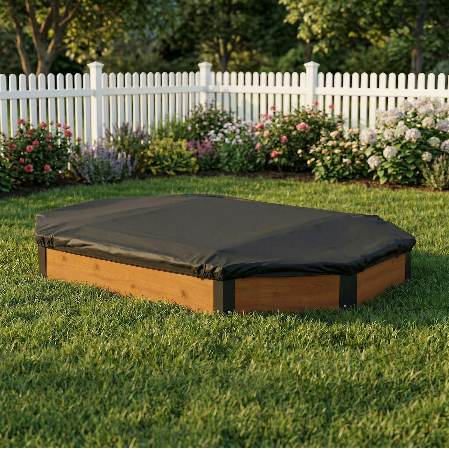 Octagon Sandbox with Storage for Kids