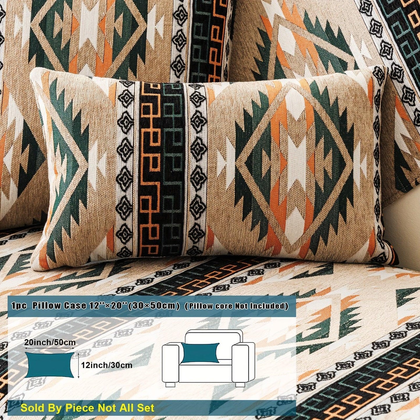 Boho Couch Cover - Chic Snow Chenille Sofa Slipcover