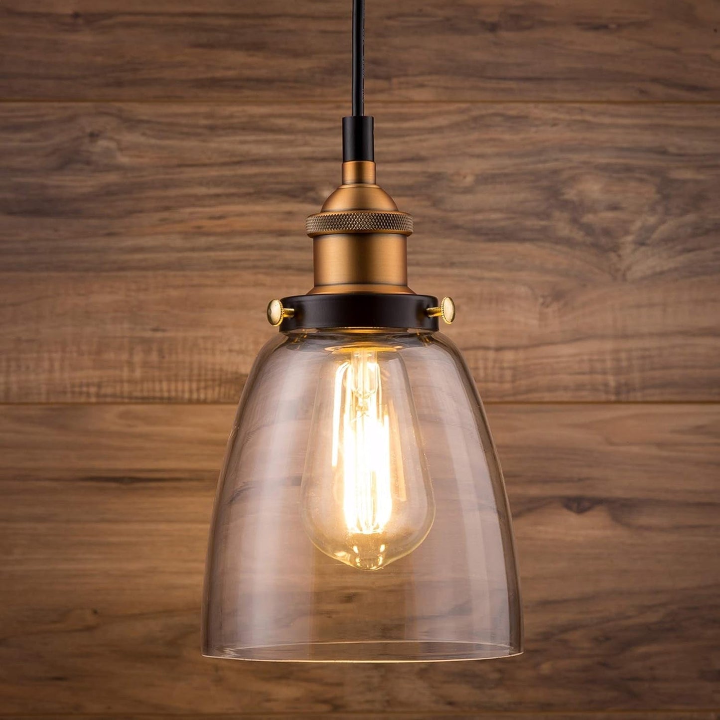Large Bell Shaped Glass Pendant Light