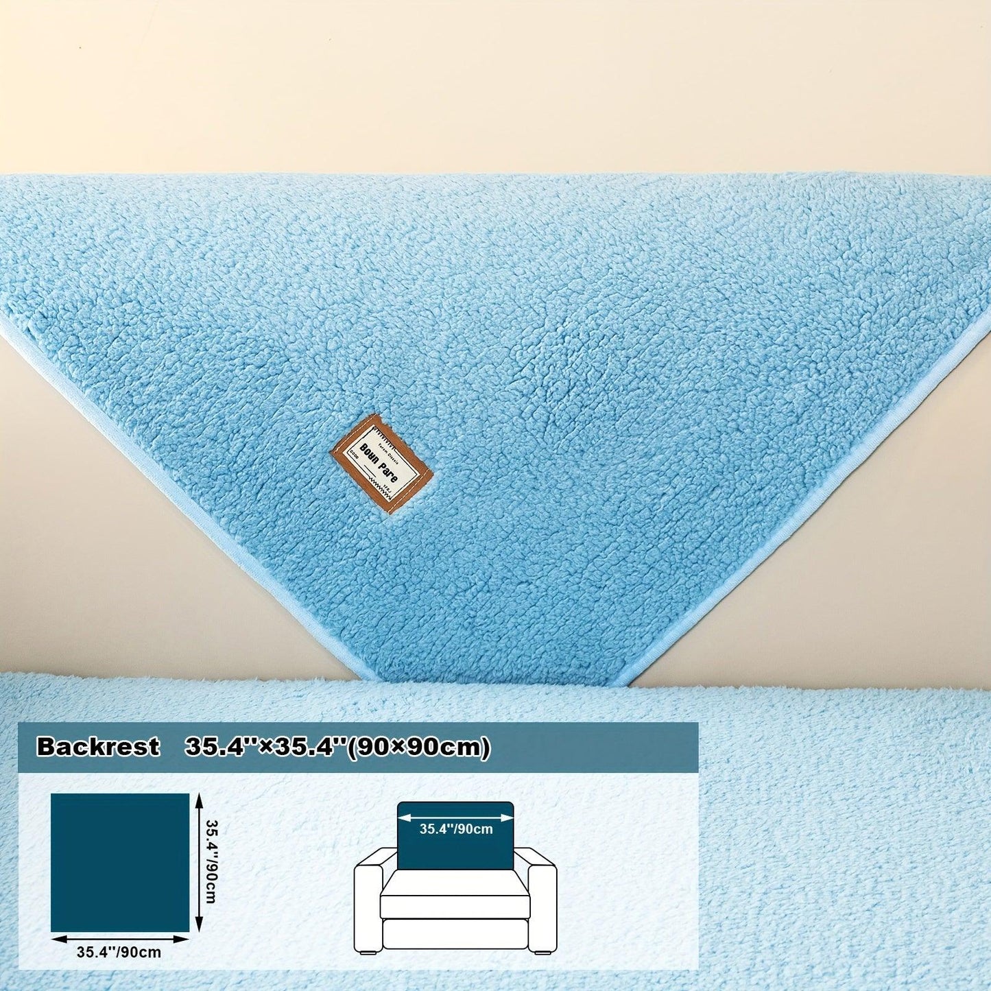 Durable 3 cushion couch cover | High-Quality Plush Sherpa Sofa Cover