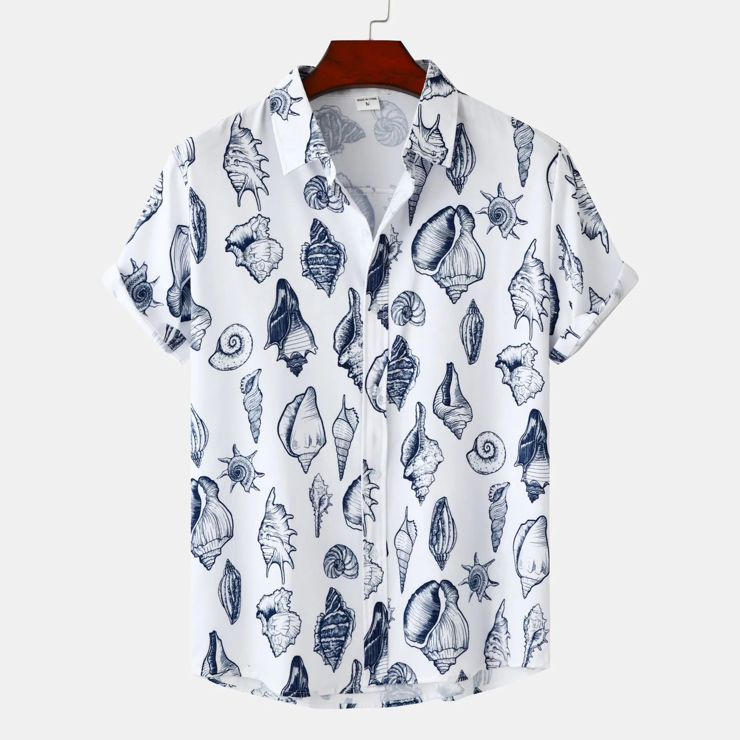 Printed Button Up Short Sleeve Shirt