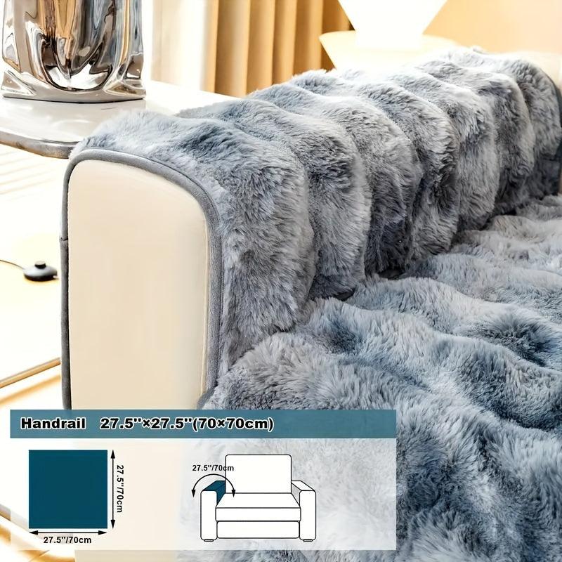 Luxurious Gradient Velvet Sofa Cover