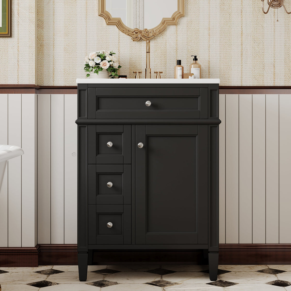 24'' Bathroom Vanity with Top Sink