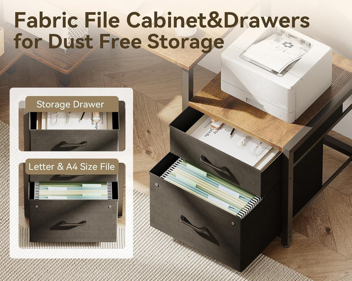 L Shaped Desk With Drawers Industrial Grade Cabinet