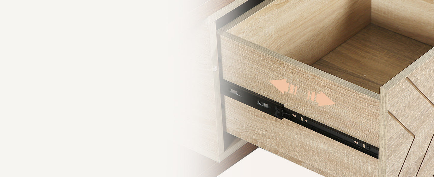 42.13" Extendable Coffee Table with Storage Drawers
