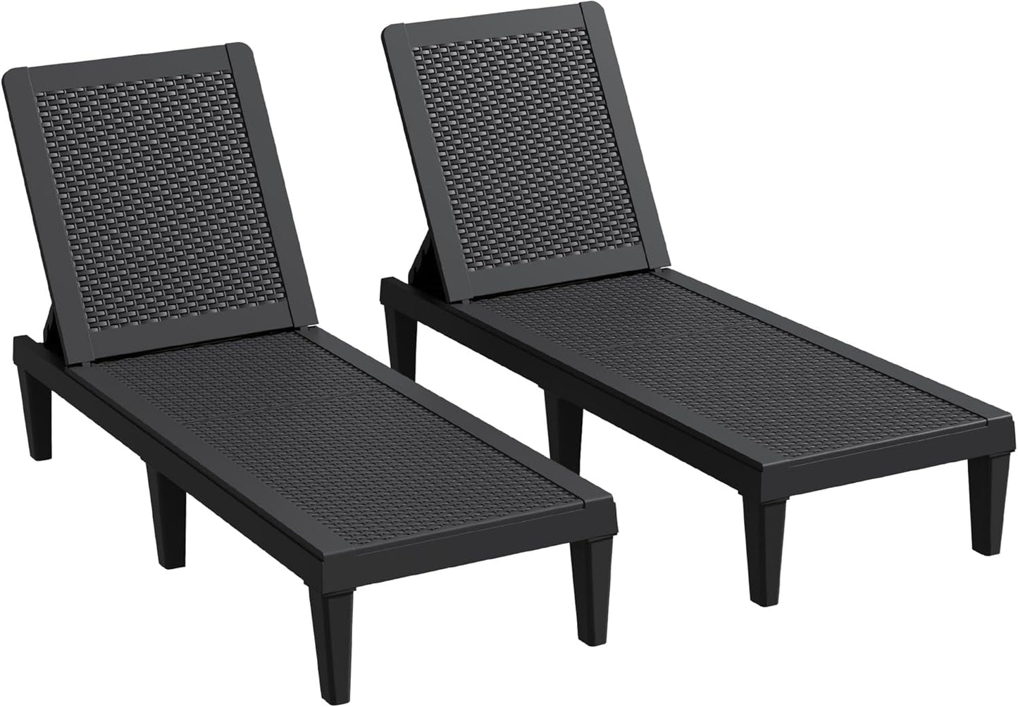 Adjustable Outdoor Chaise Lounge Chairs Set for Relaxation