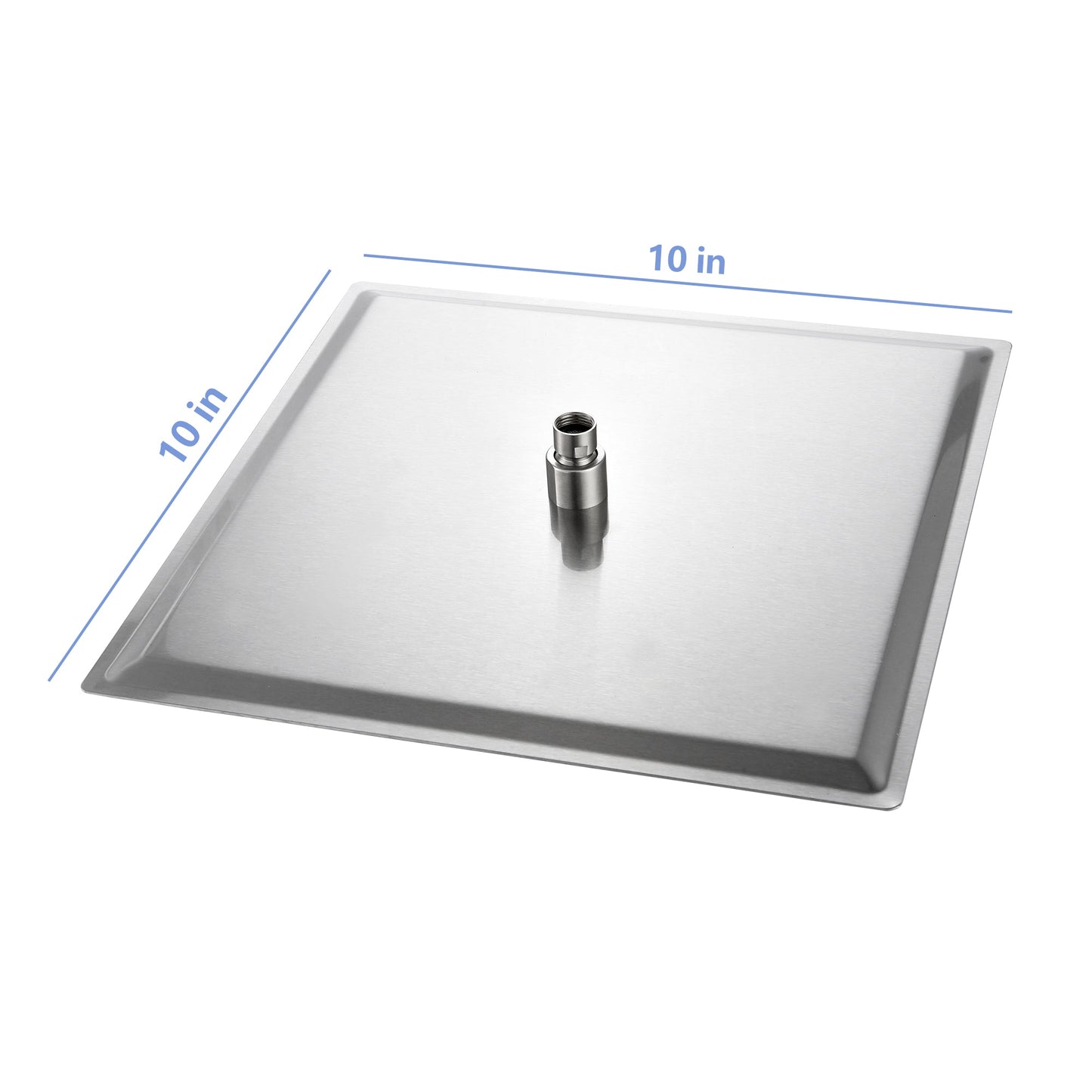 10" Square Rainfall Shower Head, Wall/Ceiling Mounted, Brushed Nickel