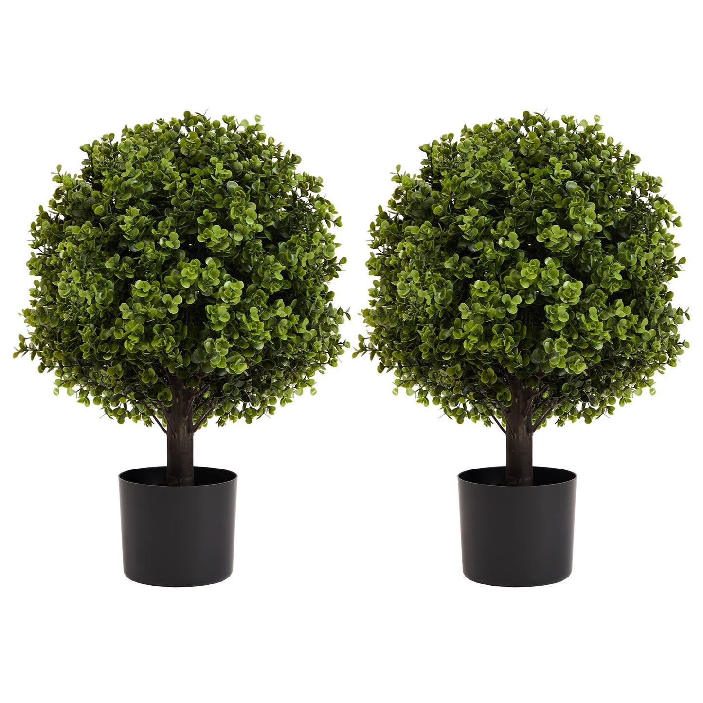 Boxwood Ball Shaped Artificial Topiary Shrubs Set of 2