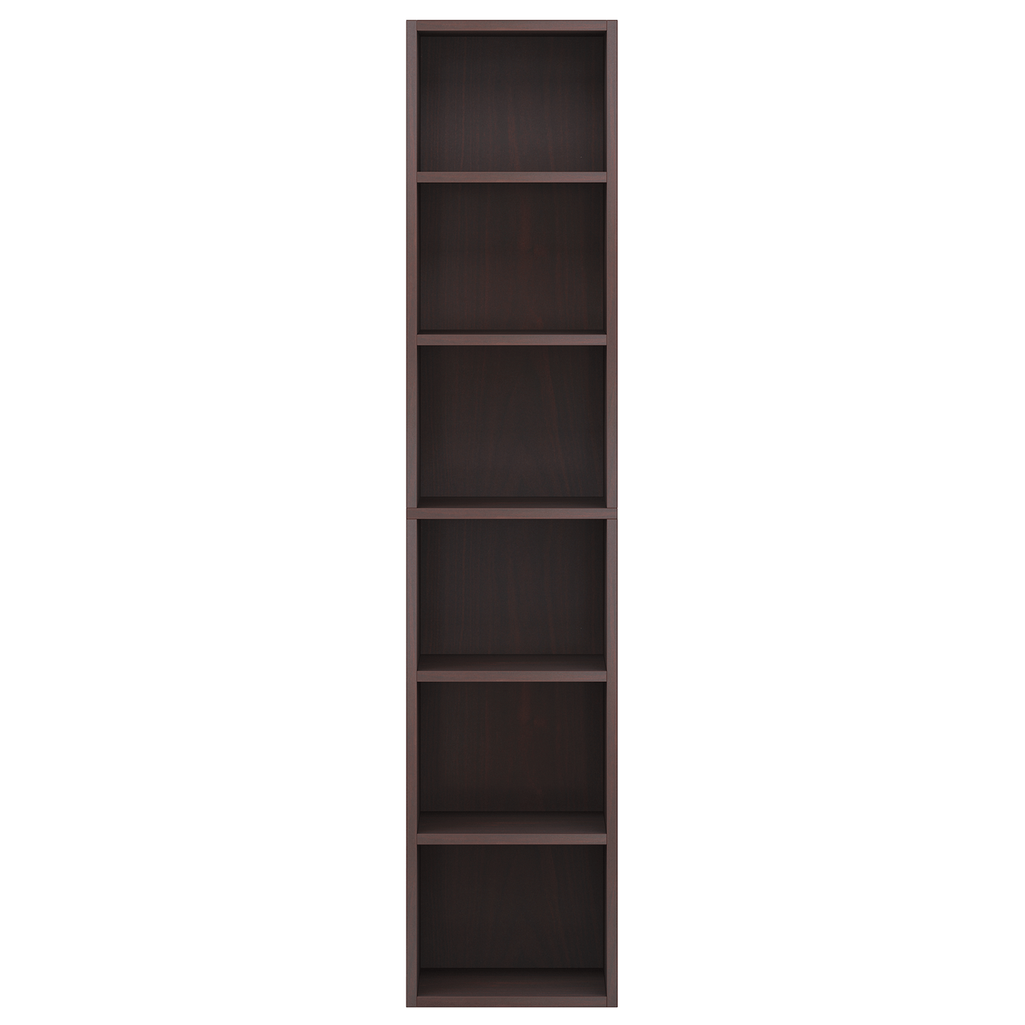 70.9" Cherry 6-Tier Narrow Corner Cube Bookcase
