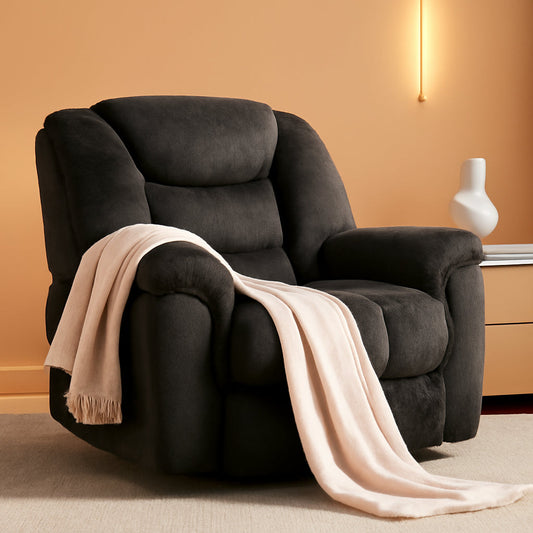 Oversized Swivel Recliner With Extra Wide Seat For Big And Tall