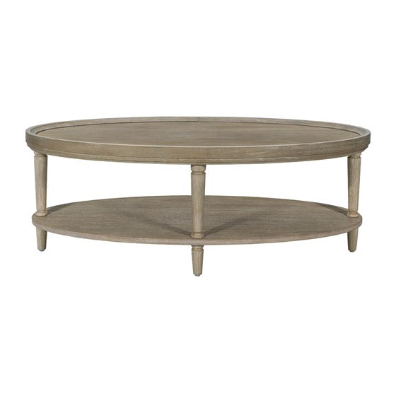 Oval Coffee Table with Shelf
